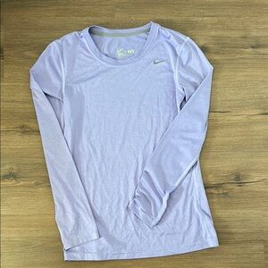 Nike Purple Fitted Long Sleeve Tee